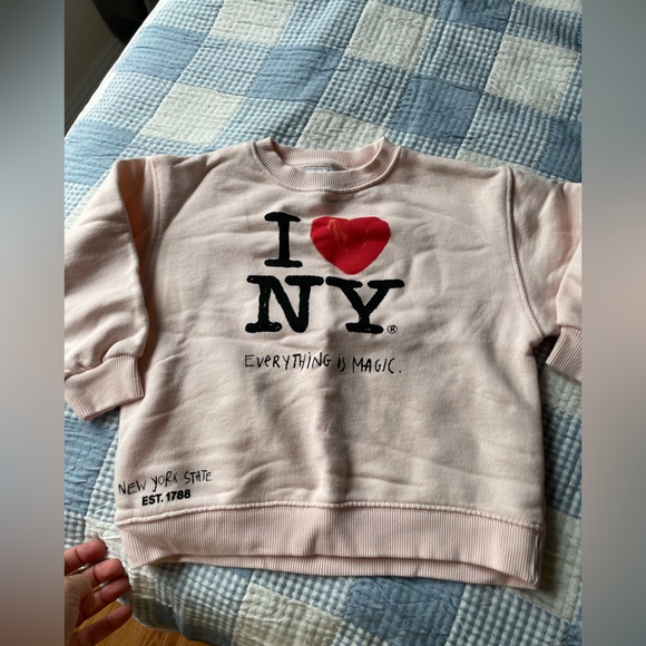 Zara Vibrant Pink Kids' Shorts and New York City sweatshirt set - Picture 5 of 8